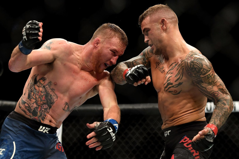 Justin Gaethje Wins Dustin Poirier Rematch by Knockout to Earn BMF Title at UFC 291